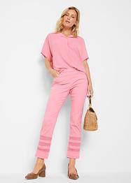 7/8 stretch broek met broderie anglaise, bpc selection