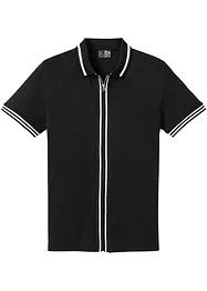 Piqué poloshirt met ritssluiting van katoen, bonprix