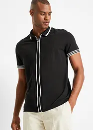 Piqué poloshirt met ritssluiting van katoen, bonprix