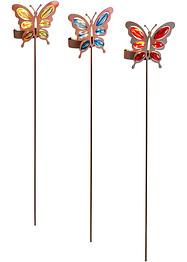 Theelichthouder met vlinder (set van 3), bpc living bonprix collection