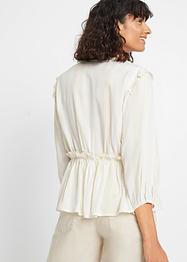 Gestreepte blouse met ruches, BODYFLIRT
