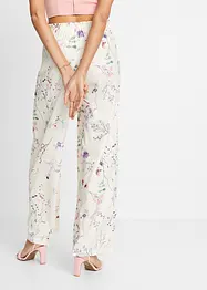 Jersey broek van crêpe met bloemenprint, bonprix