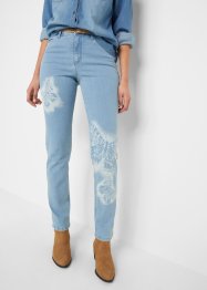 Mid waist jeans met vlinders, straight, John Baner JEANSWEAR