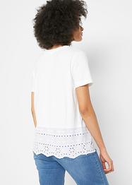 Shirt met broderie anglaise, John Baner JEANSWEAR