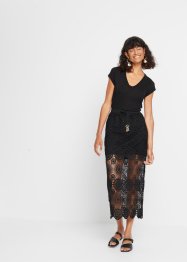 Maxi rok in gehaakte look, BODYFLIRT