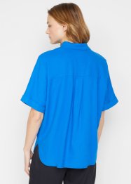 Oversized blouse met halflange mouwen en linnen, bpc bonprix collection