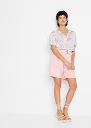 Licht transparante crinkle blouse met vleugelmouwen, bpc bonprix collection