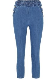 7/8 comfort stretch jeans met comfortband en decoratieve knopen, bpc bonprix collection