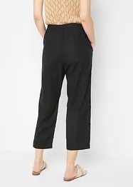 High waist 3/4 broek met linnen en comfortband, bonprix