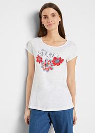 Katoenen shirt van slub garen, korte mouw, bpc bonprix collection
