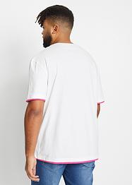 T-shirt (set van 2) van biologisch katoen, loose fit, RAINBOW