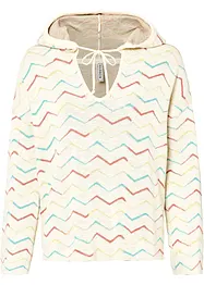 Gebreide hoodie met jacquard patroon, RAINBOW