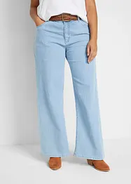 Wide leg stretch jeans mid waist, bonprix