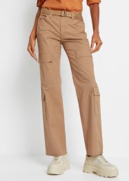 Cargo broek met riem, bonprix