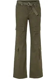 Cargo broek met riem, bonprix