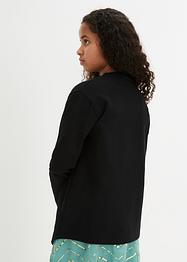 Meisjes puntig toelopend sweatvest van biologisch katoen, bpc bonprix collection