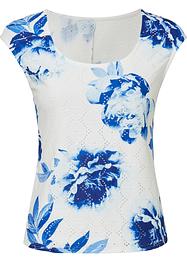 Gedessineerd shirt met broderie anglaise, BODYFLIRT