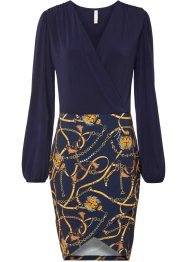 Jersey jurk met rokdeel in wikkellook, BODYFLIRT boutique