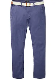 Regular fit stretch chino met comfort fit en riem, straight, bonprix