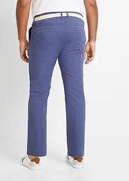 Regular fit stretch chino met comfort fit en riem, straight, bonprix