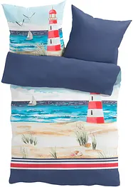 Dubbelzijdig dekbedovertrek met maritiem motief, bonprix