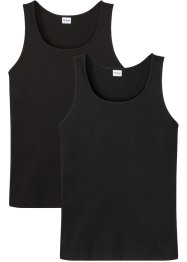 Geribde tanktop (set van 2), slim fit, John Baner JEANSWEAR