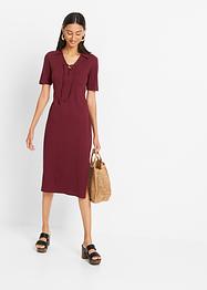Geribde shirtjurk met vetersluiting, RAINBOW
