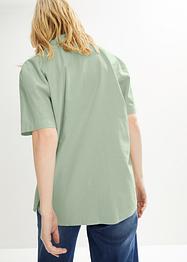Luchtige blouse met linnen, korte mouw, bpc bonprix collection