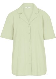 Luchtige oversized blouse met linnen, korte mouw, bpc bonprix collection
