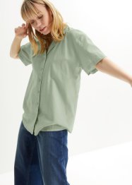 Luchtige blouse met linnen, korte mouw, bpc bonprix collection
