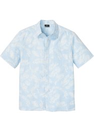 Overhemd met linnen en korte mouwen, regular fit, bpc bonprix collection