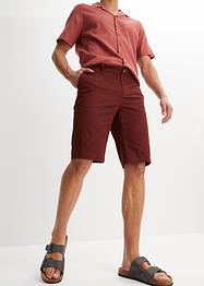 Stretch chino bermuda met comfort fit en lichte glans, regular fit, bpc bonprix collection