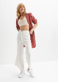 Linnen culotte met franjes, RAINBOW