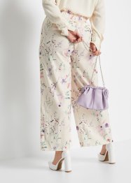 Jersey broek van crêpe met bloemenprint, bonprix