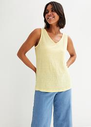 Linnen tanktop, bpc bonprix collection