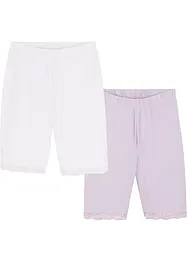 Meisjes biker short (set van 2) met kant en biologisch katoen, bonprix