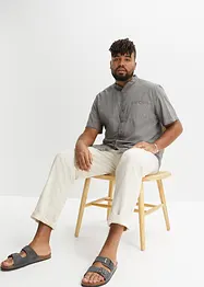 Overhemd in washed out look met korte mouwen, bonprix