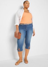 Capri jeans met borduursel, bpc bonprix collection