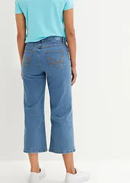 Wide leg jeans mid waist, cropped, bonprix