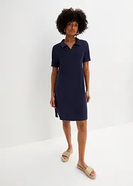 Frotté jurk met polokraag, bonprix