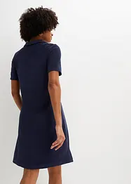 Frotté jurk met polokraag, bonprix