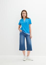 Katoenen longsleeve in layerlook, John Baner JEANSWEAR