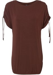 Shirt met rijgkoordjes en elastiek in onderrand, bpc bonprix collection