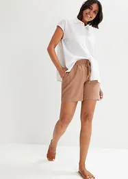 Paperbag short met linnen, bonprix