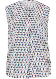Mouwloze blouse met linnen, bpc bonprix collection