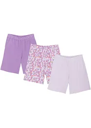 Meisjes short (set van 3) van biologisch katoen, bonprix