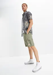 Cargo bermuda van linnen, loose fit, bonprix