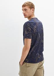 Henley shirt met paisley, korte mouw, John Baner JEANSWEAR