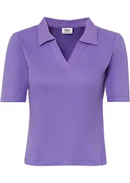 Geribd poloshirt, halflange mouw, bonprix