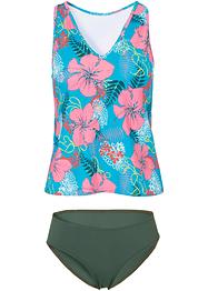 Tankini met gerecycled polyamide (2-dlg. set), RAINBOW